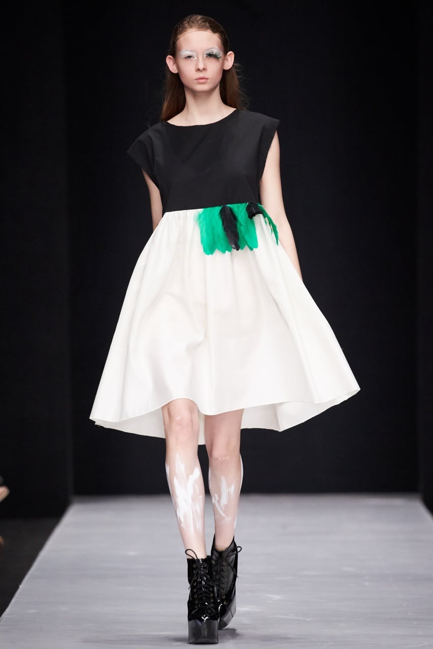 MOSCOW, RUSSIA - MARCH 16: A model walks the runway at IVKA show during day 5 of Mercedes Benz Fashion Week Russia FW17/18 at Manege on March 16, 2017 in Moscow, Russia. (Photo by Oleg Nikishin/Mercedes-Benz Fashion Week Russia)