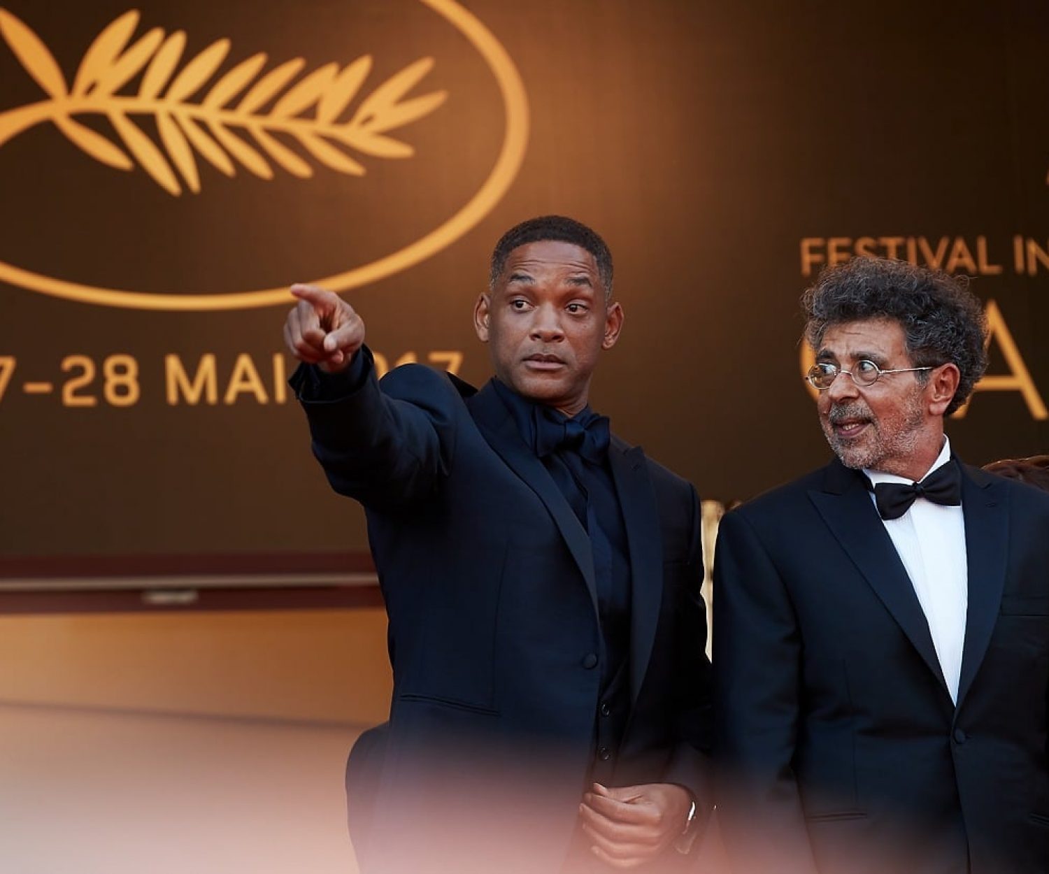 CANNES, FRANCE - MAY 23: (L-R) Jury members Will Smith and Gabriel Yared (R) attend the 70th Anniversary of the 70th annual Cannes Film Festival at Palais des Festivals on May 23, 2017 in Cannes, France. (Photo by Oleg Nikishin/Epsilon)